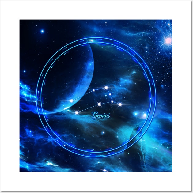 Zodiac constellation  gemini Wall Art by Nicky2342